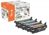 Peach combipakket, compatibel met  HP No. 307A, CE740A, CE741A, CE742A, CE743A