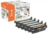 Peach combipakket Plus compatibel met  HP No. 307A, CE740A*2, CE741A, CE742A, CE743A
