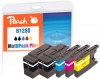 Peach Spar Pack Plus Tintenpatronen, XL-Füllung, kompatibel zu  Brother LC-1280XLVALBP